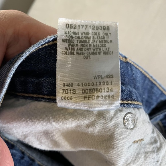 Vintage Levis 505 Jeans Mens 44x29 Blue Regular Fit Straight Denim Medium Wash - Picture 13 of 13